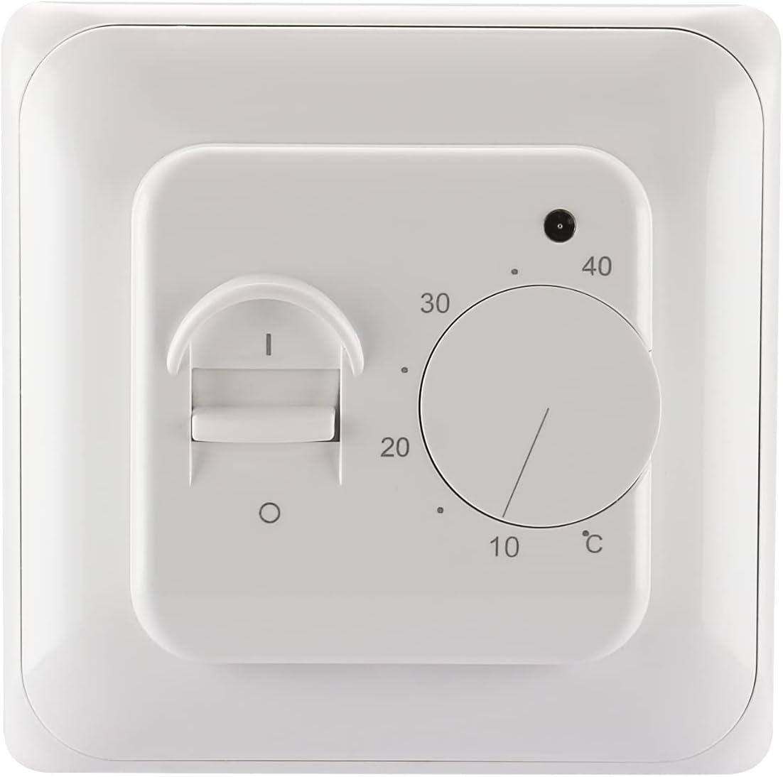 Baomain Home Nonprogrammable Thermostats, Radiant Floor Heating Temperature Manual Controller 110-120V AC 16A 4 Wire (Degrees Celsius °C) - BAOMAIN