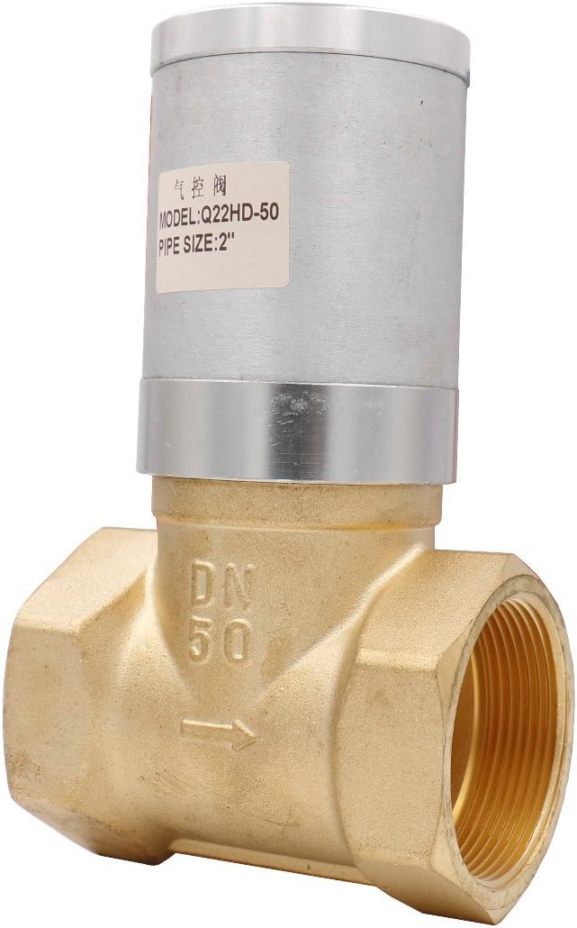 Baomain 2" Q22HD-50 Messing-Luftregelventil Wasser Luft Brennstoffe NC-Ventil