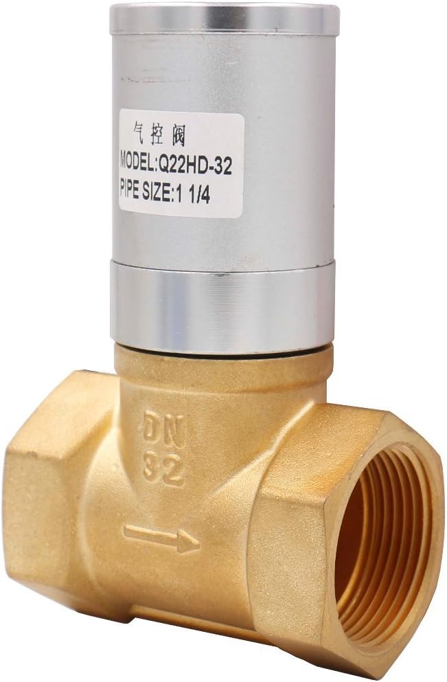 Baomain 1-1/4 Zoll Q22HD-32 Messing Luftregelventil Wasser Luft Brennstoffe NC Ventil