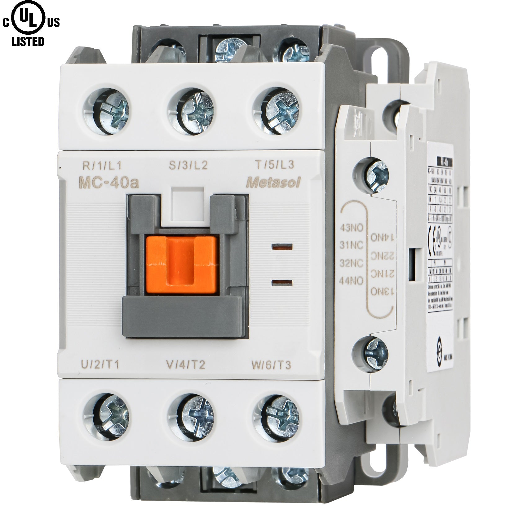 Baomain MEC Magnetic Contactor MC-40A 110VAC 40Amp 50/60Hz 35mm DIN Rail UL listed - BAOMAIN