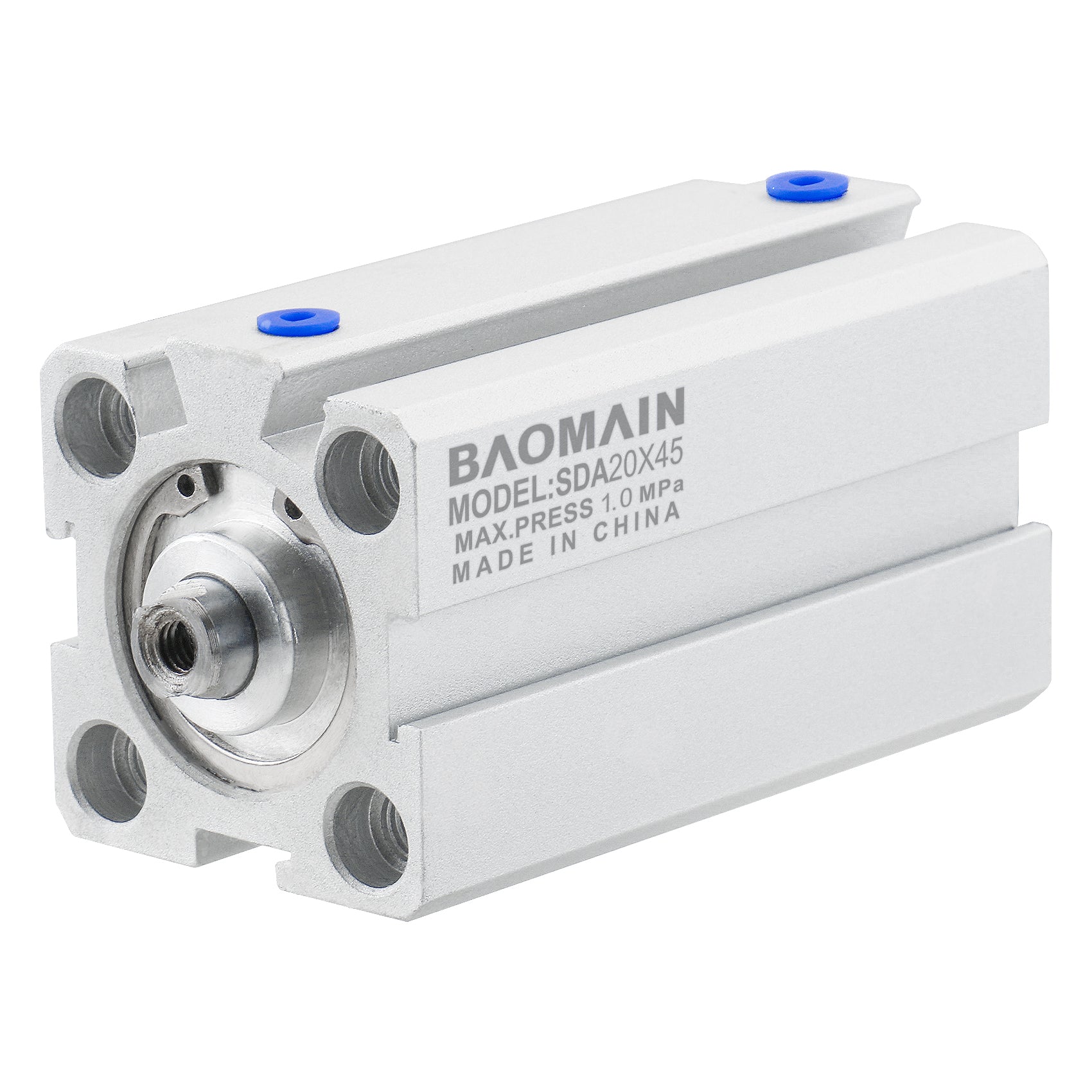 Baomain Compact Thin Pneumatic Air Cylinder SDA 20 Series 20mm Bore Double Action M5 Port - BAOMAIN