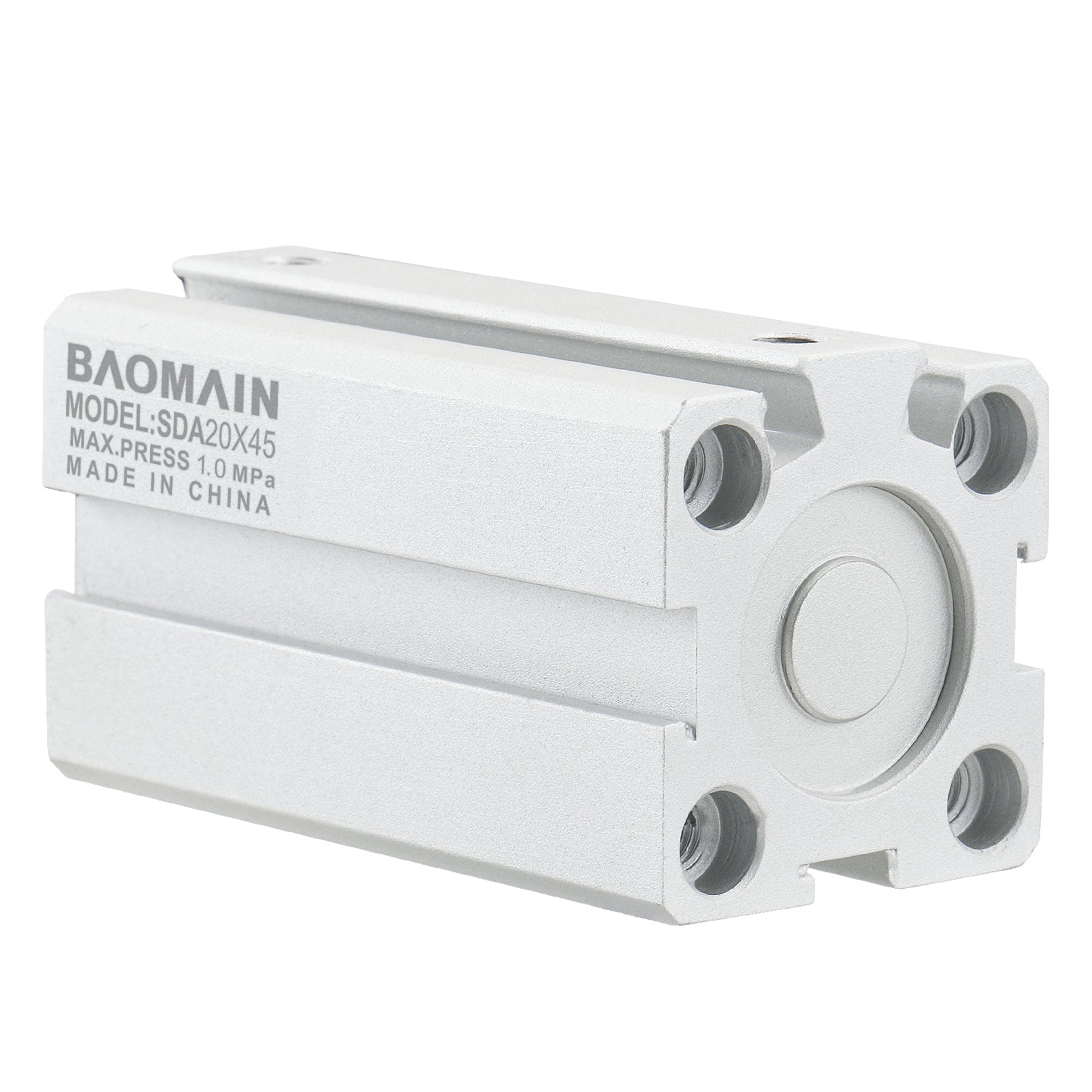 Baomain Compact Thin Pneumatic Air Cylinder SDA 20 Series 20mm Bore Double Action M5 Port - BAOMAIN