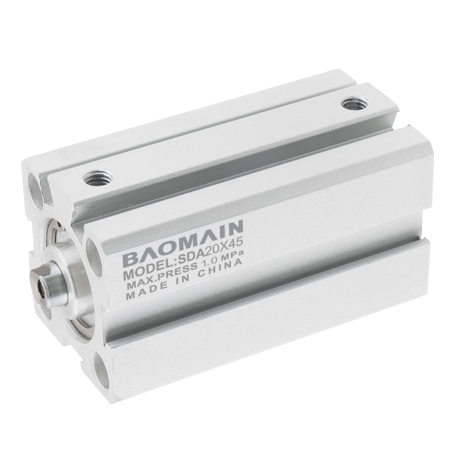 Baomain Compact Thin Pneumatic Air Cylinder SDA 20 Series 20mm Bore Double Action M5 Port - BAOMAIN