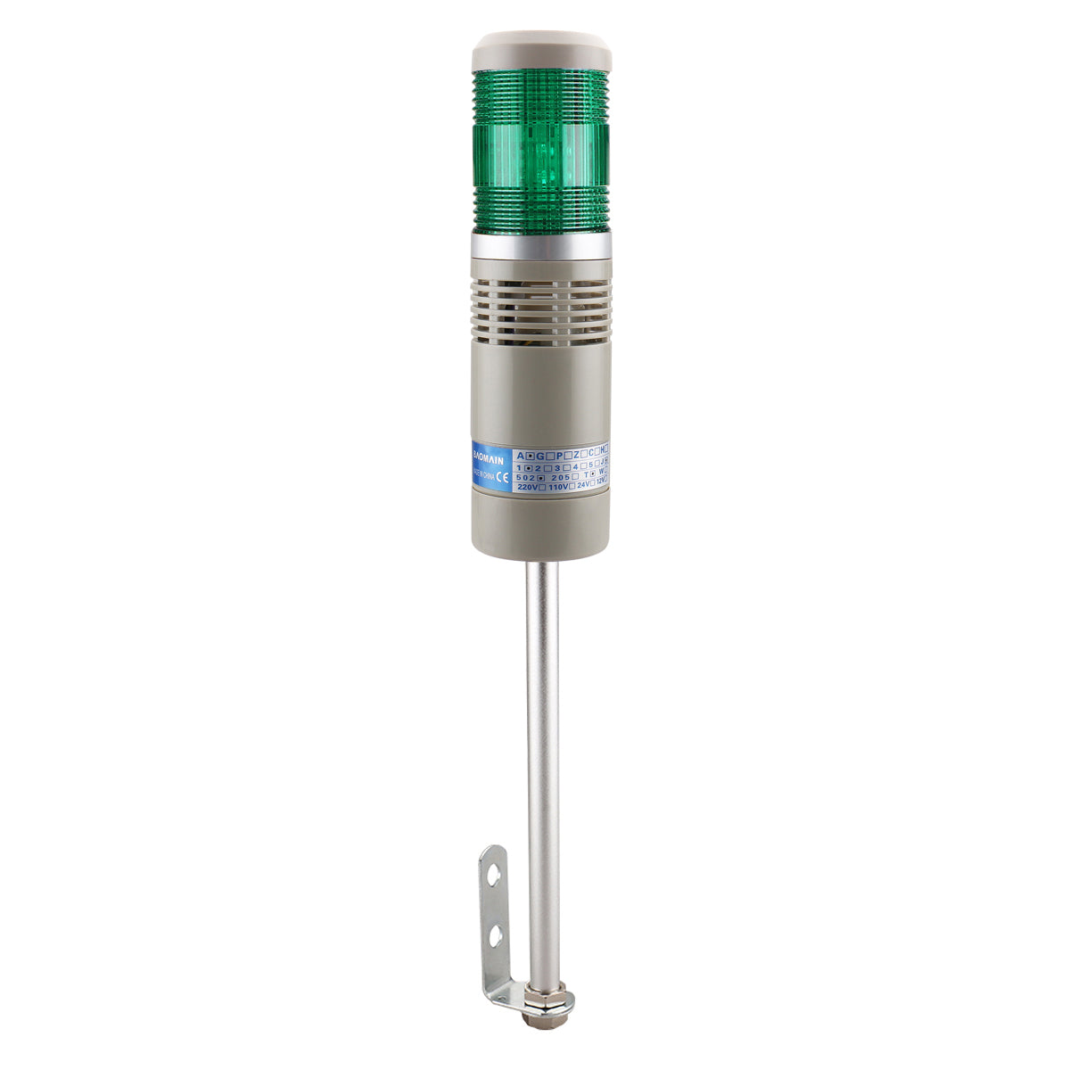 Baomain Industrial Signal Light Column LED Alarm Round Tower Light Indicator Continuous Light Warning Light Buzzer Red Green Yellow LTA-502TJ