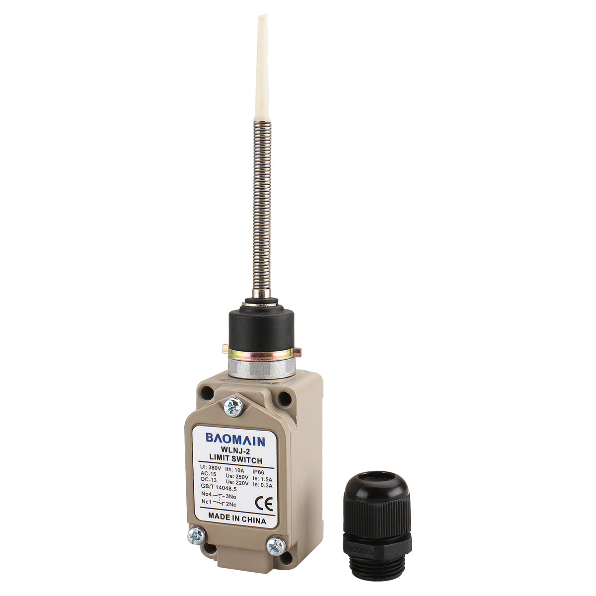 Baomain Endschalter WLNJ-2 Wobble Stick Kopf Momentan 380V 10A