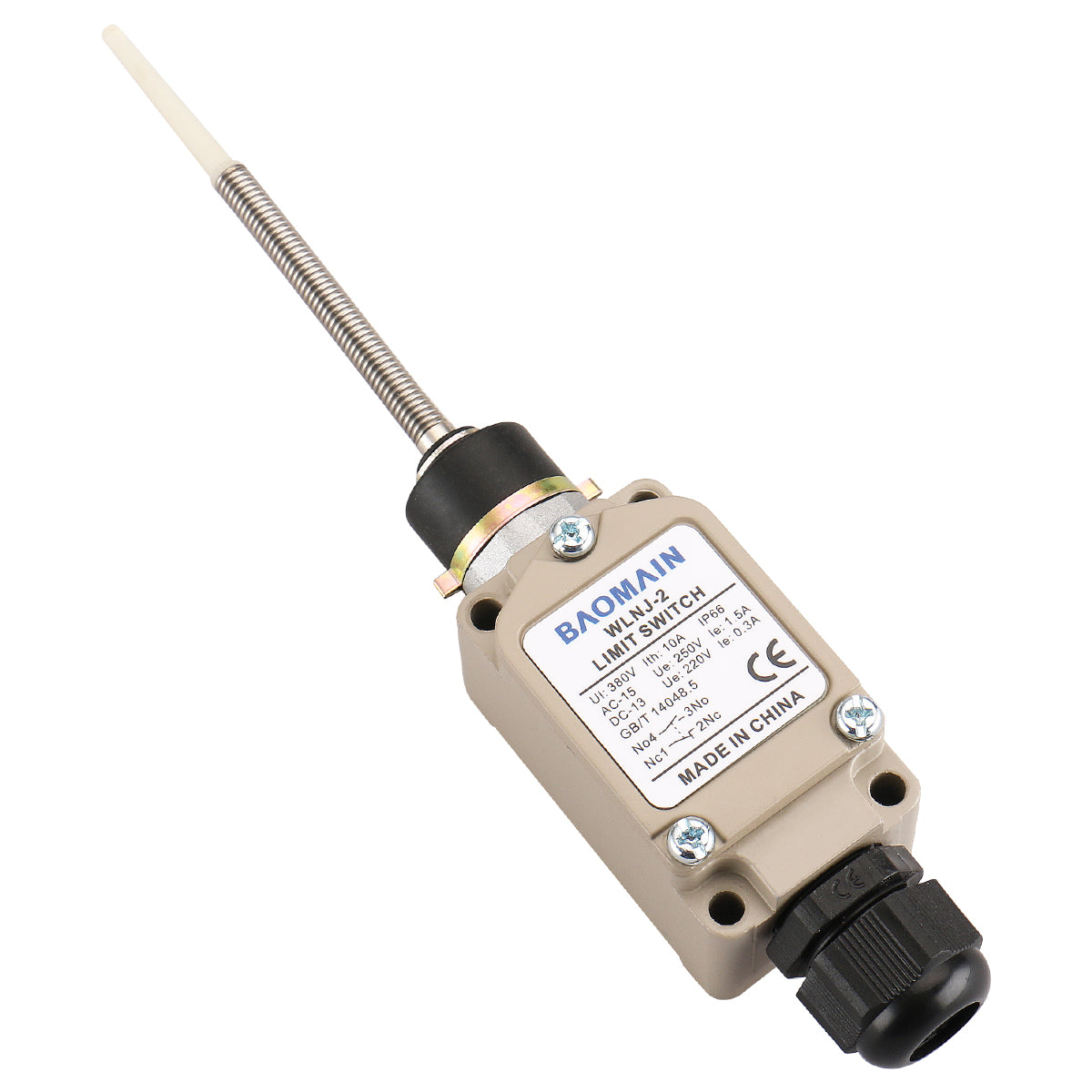 Baomain Endschalter WLNJ-2 Wobble Stick Kopf Momentan 380V 10A
