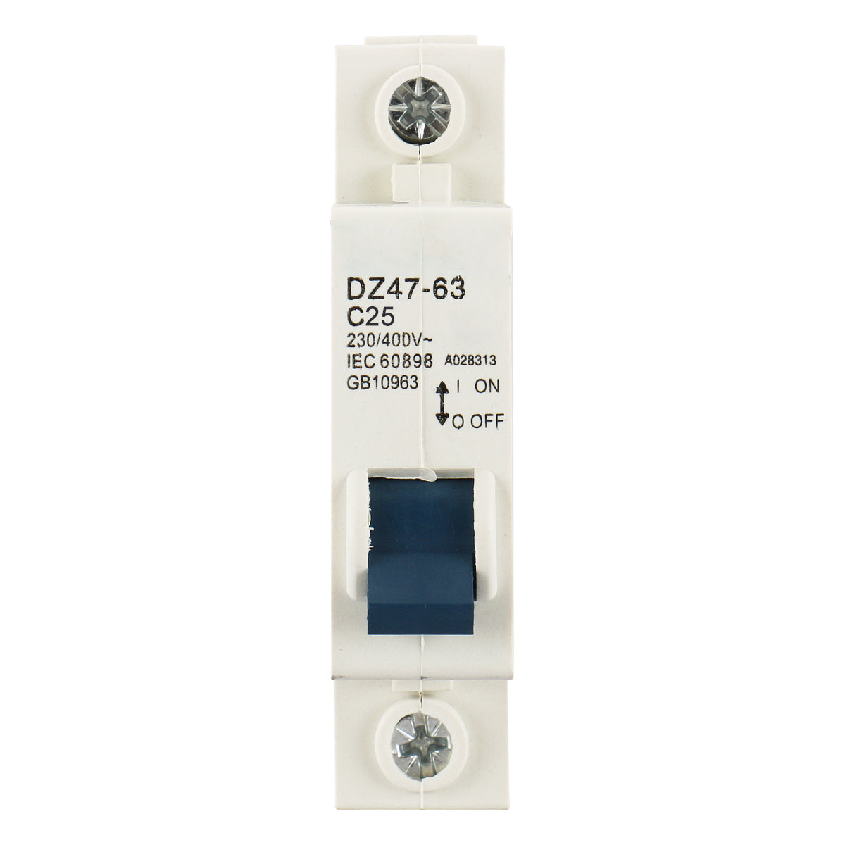 Baomain DZ47-63 1-poliger Miniatur-Leistungsschalter AC 230 V 400 V C6/C10/C16/C20/C25A/C32/C40/C50/C63 MCB DIN-Schienenmontage MCB Arbeit für Motorschutz und Luftkompressor