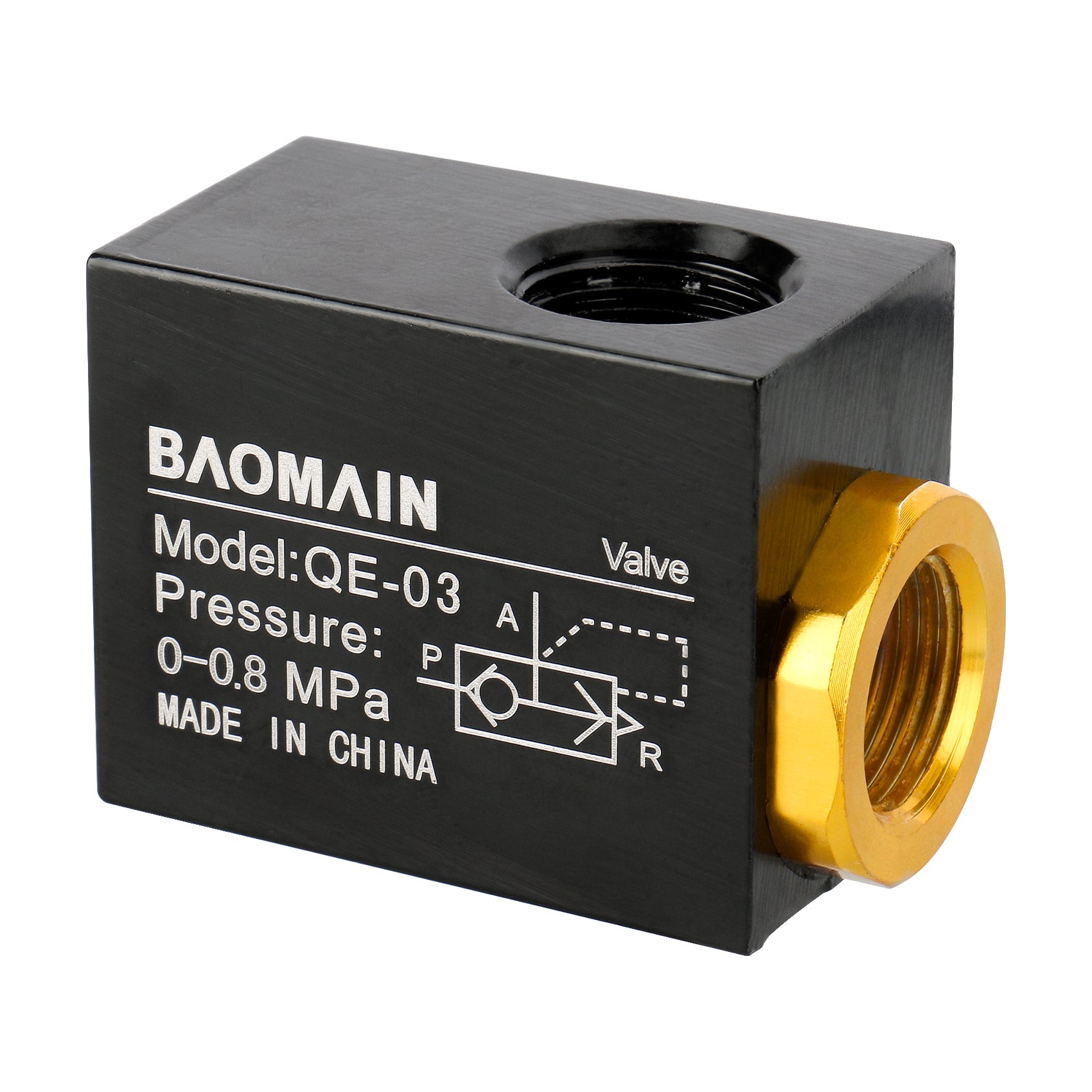 Baomain Pneumatic One Way Quick Exhaust Valve QE-03 3/8PT Inlet Port - BAOMAIN