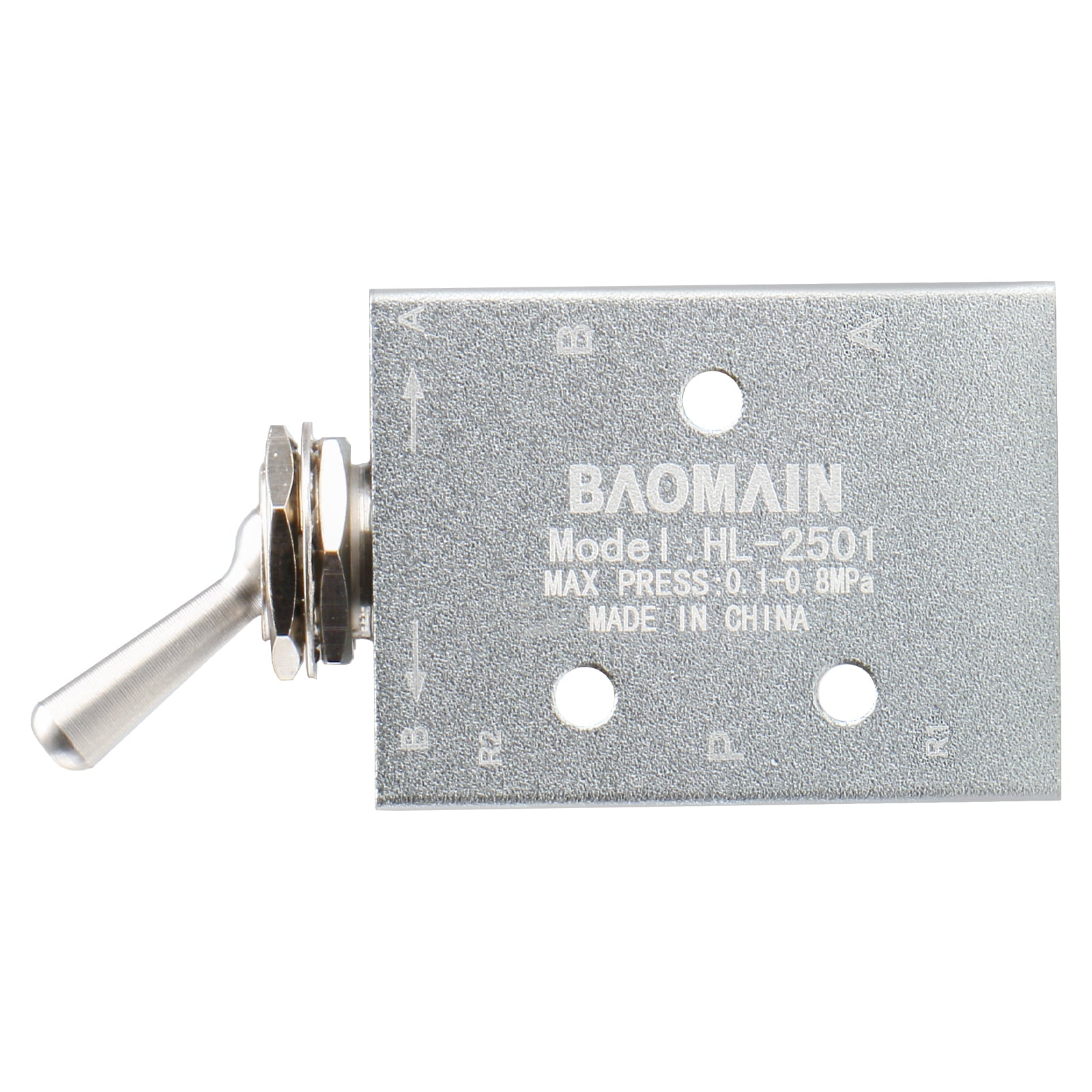 Baomain Pneumatic Toggle Knob Switch Valve HL-2501-V PT1/8 inch 5 Position 2 Way - BAOMAIN