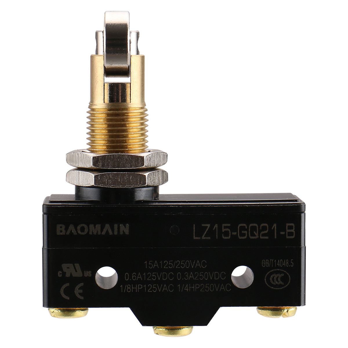 Baomain Mikroschalter TM-1309 (LZ15-GQ21-B) Kreuzrollenstößel Momentan AC 380 V 15 A Schraubklemmen
