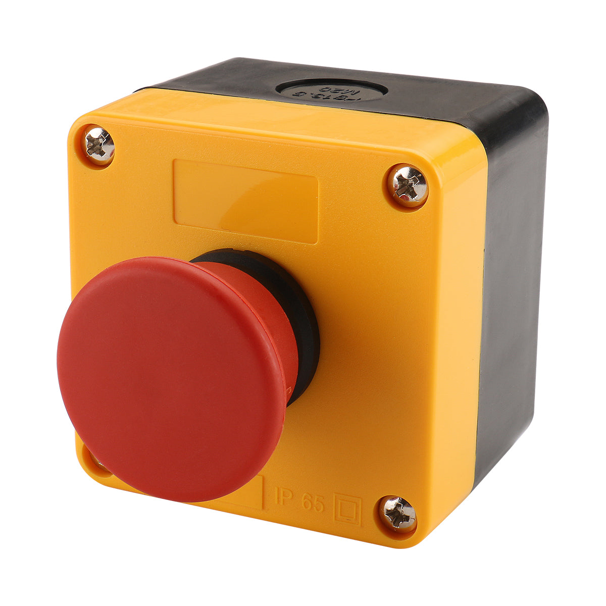 Baomain Red Sign Momentary Emergency Stop Weatherproof Push Button Switch 660V with Box
