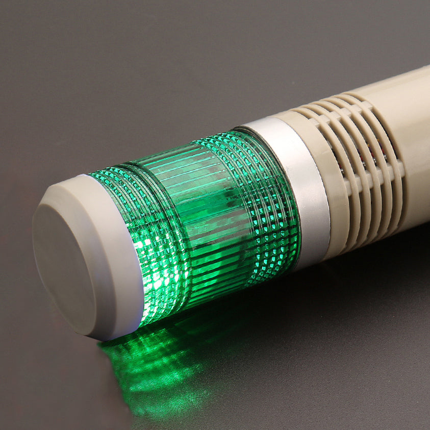 Baomain 12V/24V/110V/220V Alarm Warning Industrial Buzzer Continuous Green LED Signal Tower Light LTP-502TJ