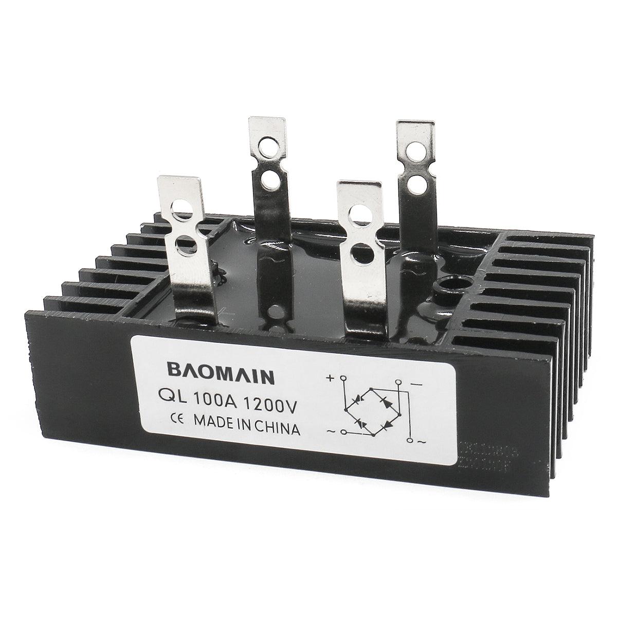 Diode Bridge Rectifier Metal QL100A 100A Amp 1200V 4 Pin - BAOMAIN
