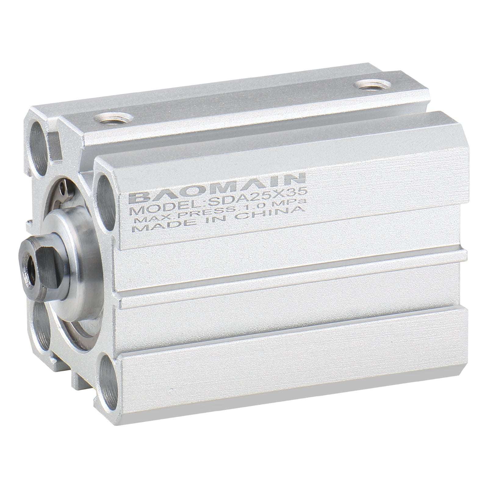 Baomain Compact Thin Pneumatic Air Cylinder SDA-25 Series 25mm Bore Double Action M5 Port - BAOMAIN