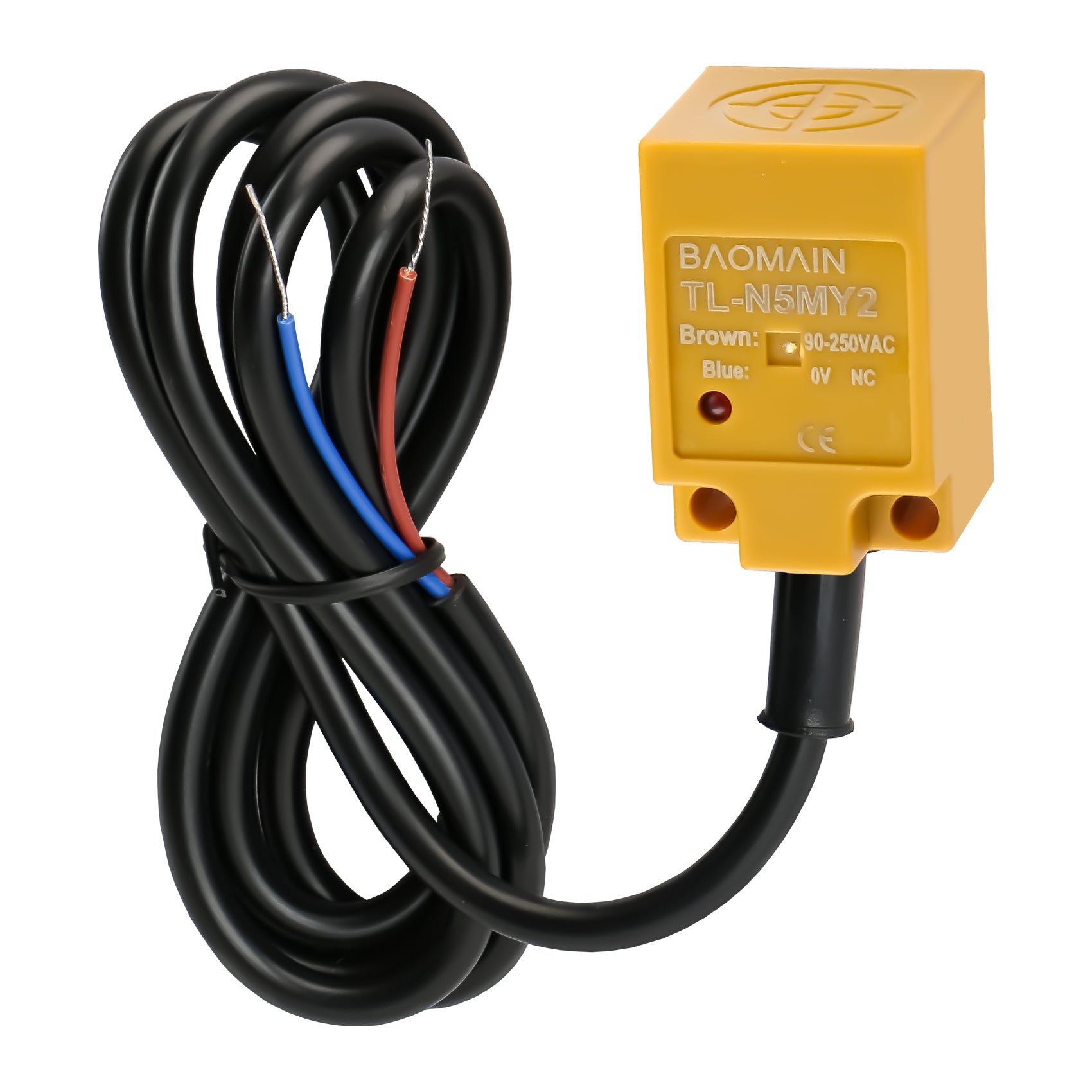 Baomain Induktiver Näherungsschaltersensor TL-N5MY2 NC AC 110-220 V 50 mA, 5 mm Erfassungsabstand 2-adrig
