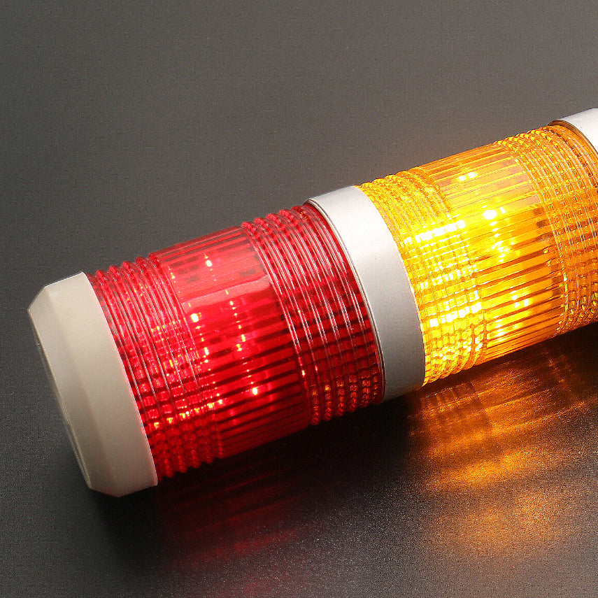 Baomain Industrial Signal Light Column LED Alarm Round Tower Light Indicator Continuous Light Warning Light Red Yellow LTA-502T