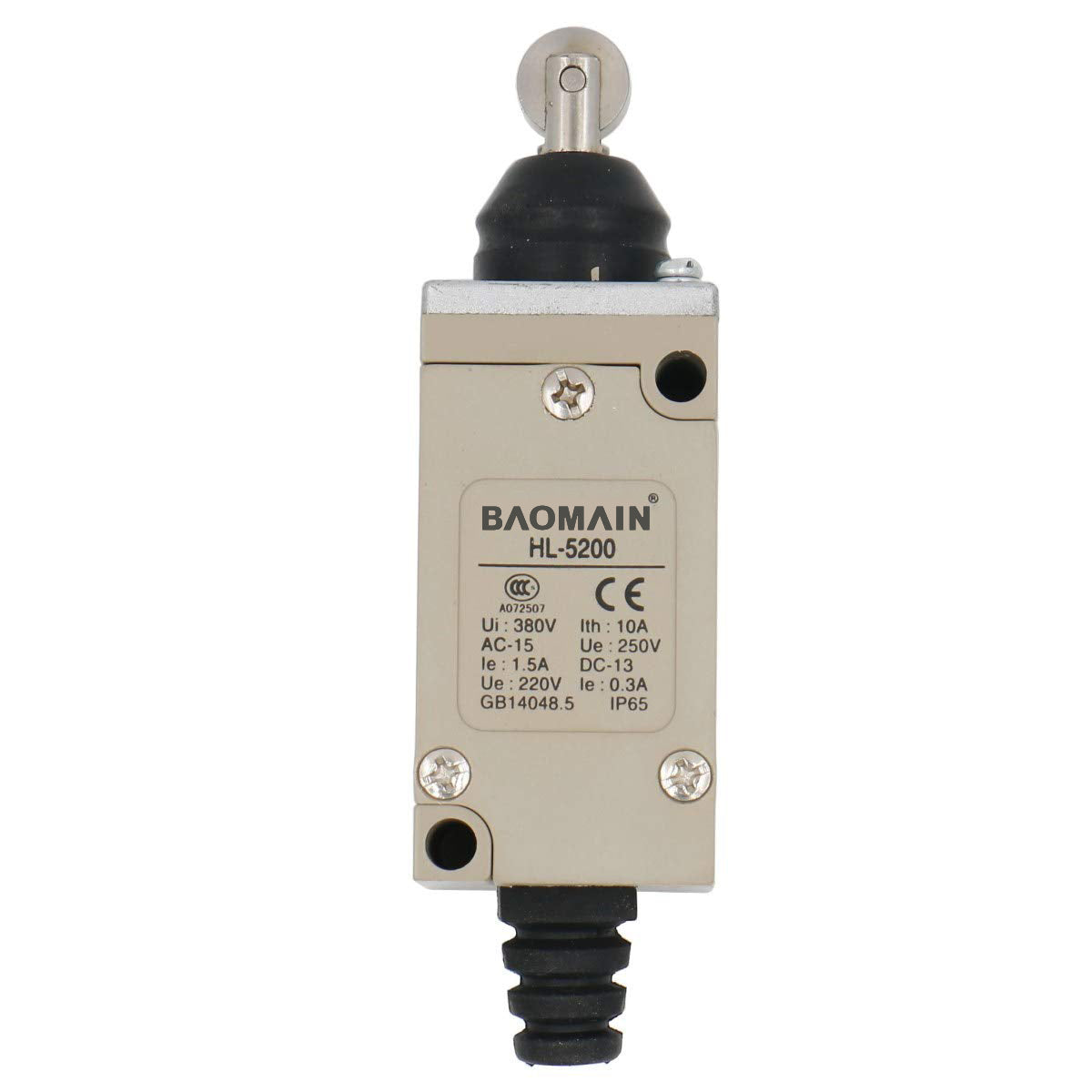 Baomain Endschalter HL-5200 Paralleler Rollenstößel Momentan 380V 10A