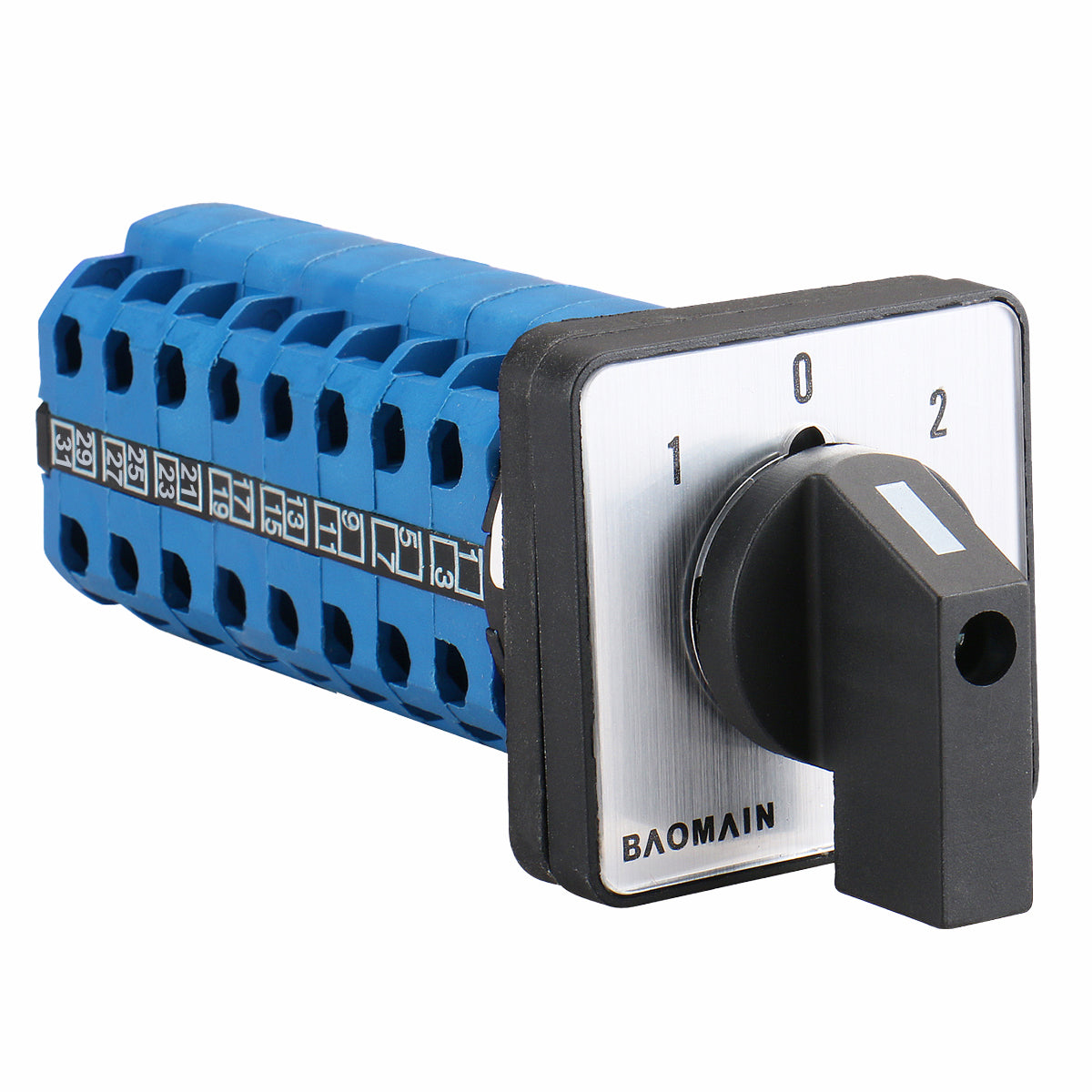 Baomain Rotary Cam Changeover Switch 3 Position 8 Poles 32 Terminals 20A AC 660V, SZW26-20/D808.8 - BAOMAIN