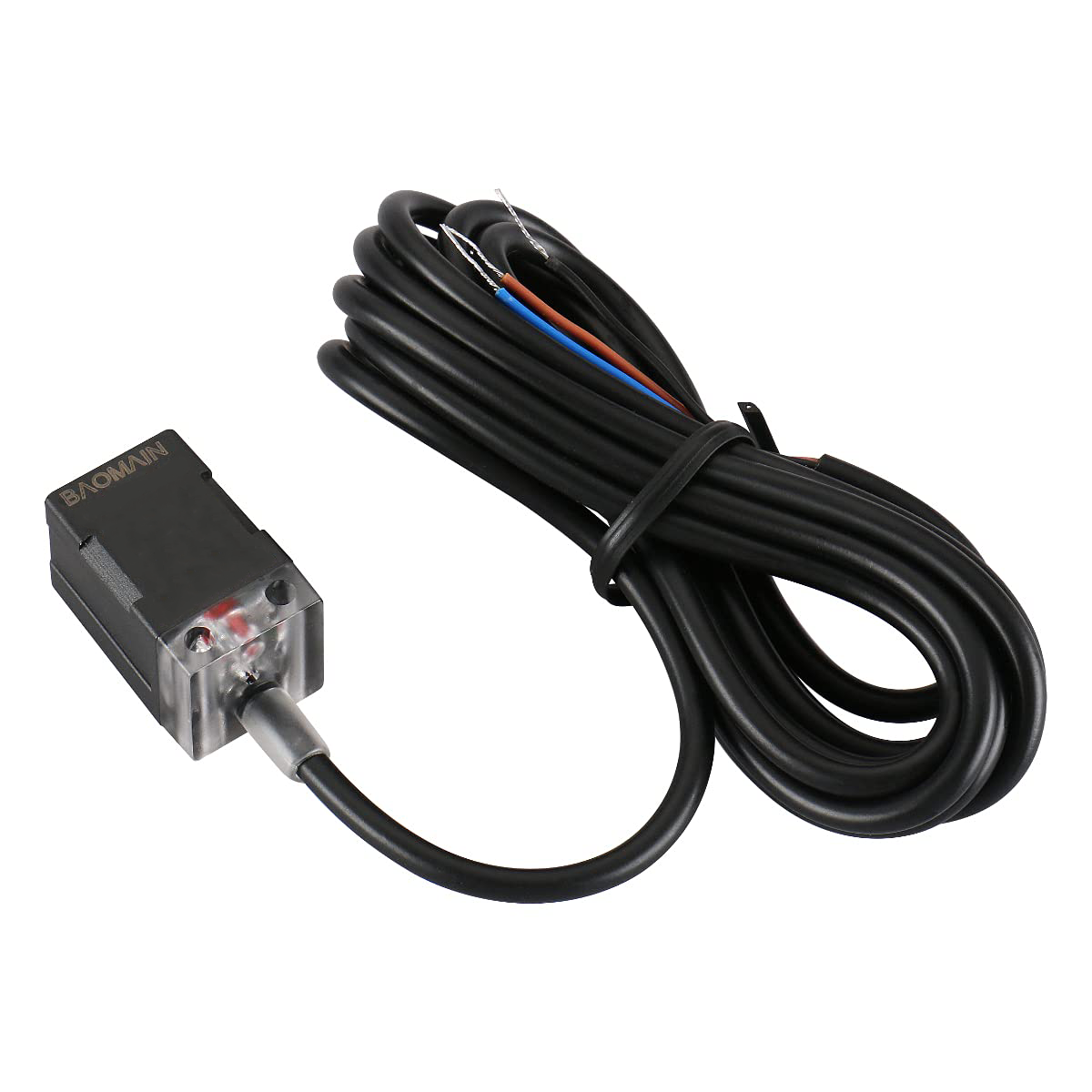 Baomain Approach Induktiver Näherungssensorschalter PS-05D1 NO DC10-30V, 5mm Erfassungsabstand 2-adrig