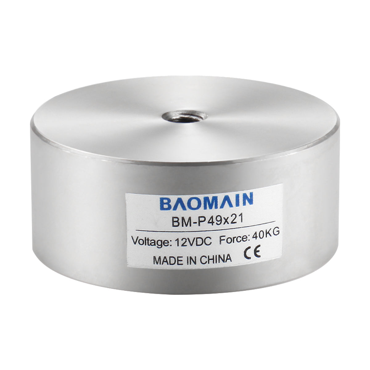 Baomain Elektromagnet Solenoid 400N 88LB Kraft Elektrischer Hebemagnet BM-P 49-21