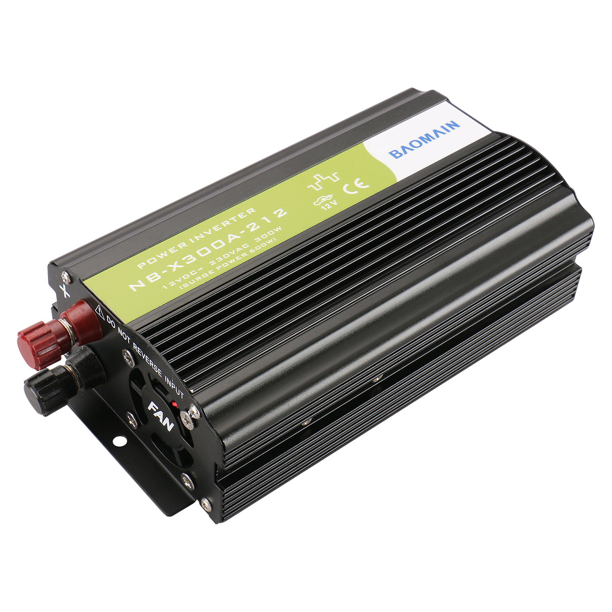 Baomain NB-X300A-212 12V auf AC 230V 300W Auto-Leistungstransformator mit Universaladapter und USB-Ladeschnittstelle