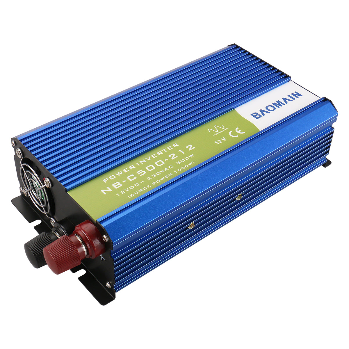 Baomain NB-C500-212 12 V auf AC 230 V 300 W Auto-Leistungstransformator mit Universaladapter und USB-Ladeschnittstelle