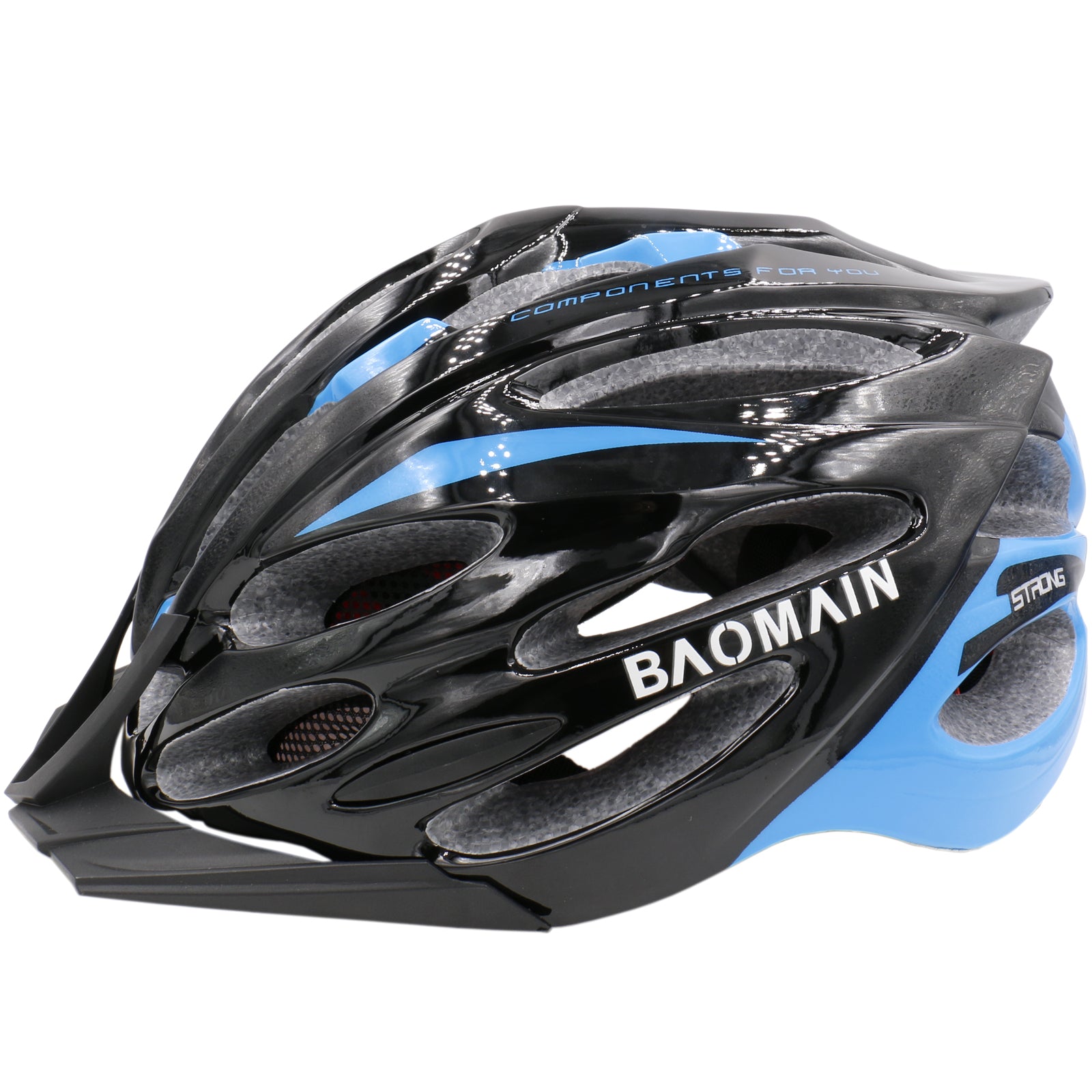 Baomain Adult Adjustable Bike Helmet Lightweight Protective with Detachable Visor 24 Vents 58-63cm - BAOMAIN