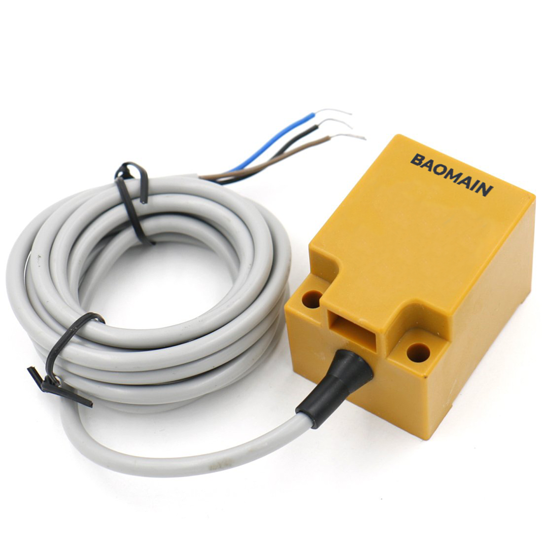 Baomain Quadratischer induktiver Näherungssensorschalter TL-N20MY1 NO AC110-220V (36-250V), 20mm Erfassungsabstand 2-adrig