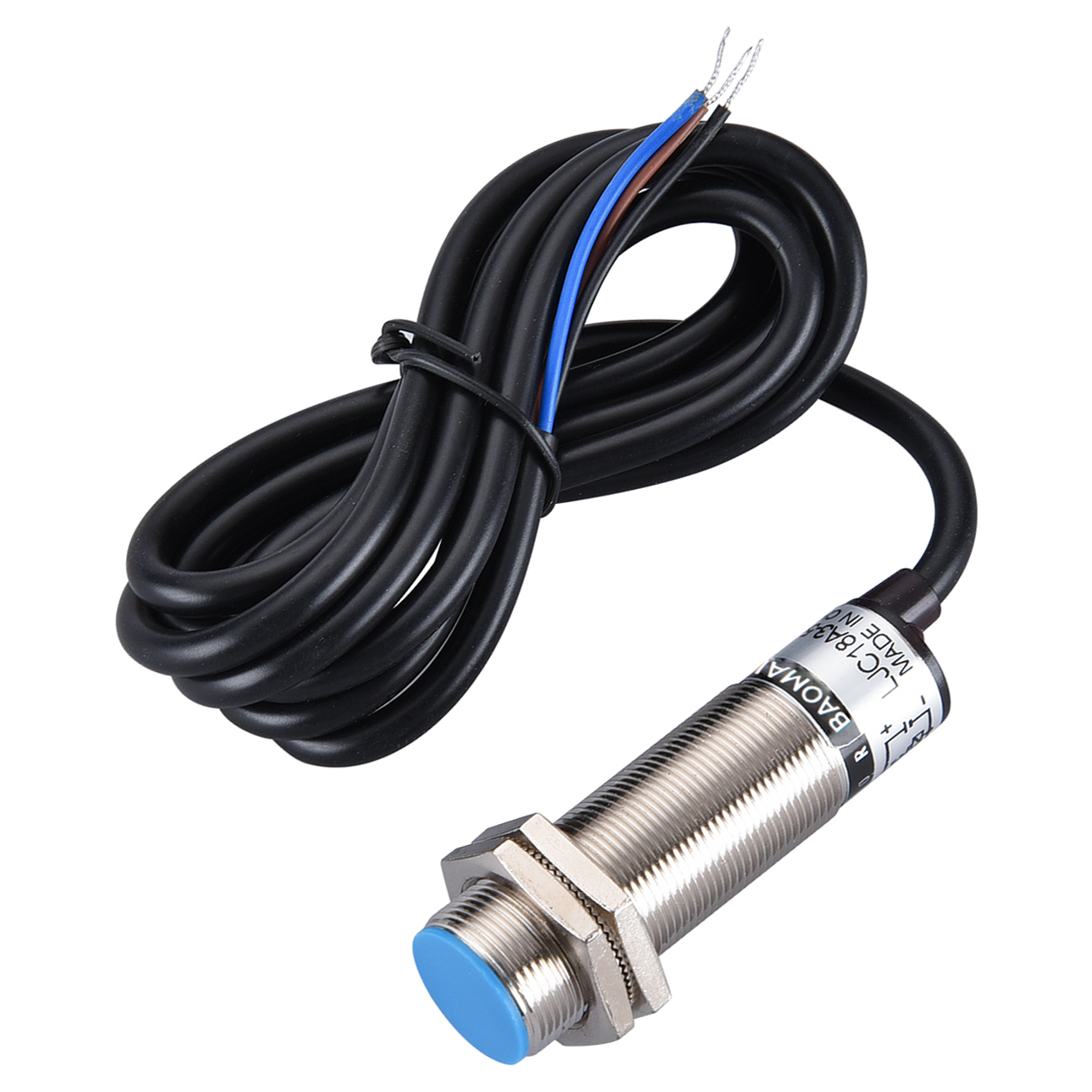 Baomain M18 Capacitance Proximity Sensor Switch LJC18A3-5-Z/BX NPN NO DC 10-30V 200mA Detect 5mm