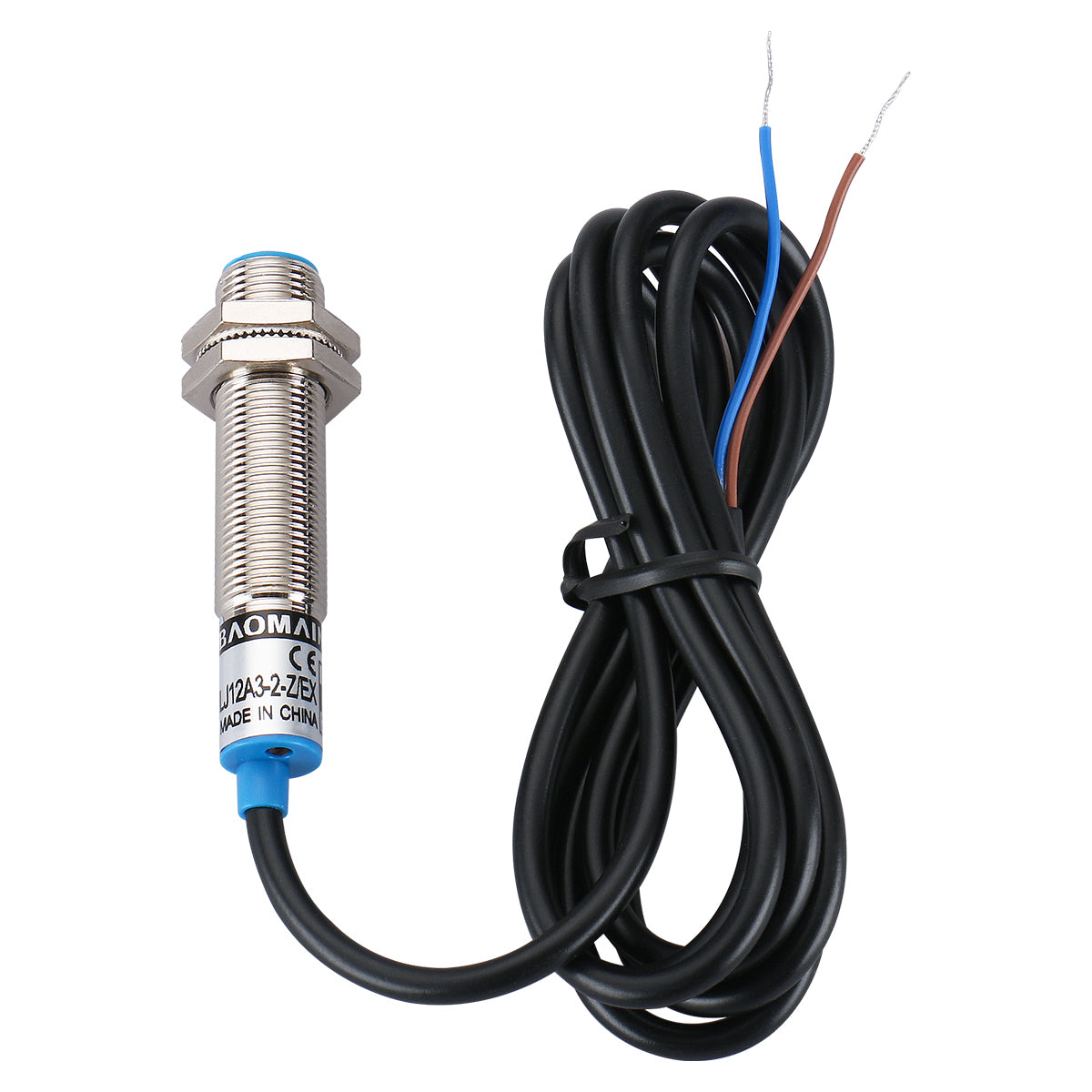 Baomain M12 Approach Sensor Inductive Proximity Switch LJ12A3-2-Z/EX NO DC 10-30V, 2mm Detecting Distance 2 wire - BAOMAIN