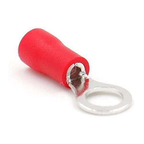 Baomain Ring Ground Insulated Wire Connector Electrical Crimp Terminal 18-22AWG 100PCS