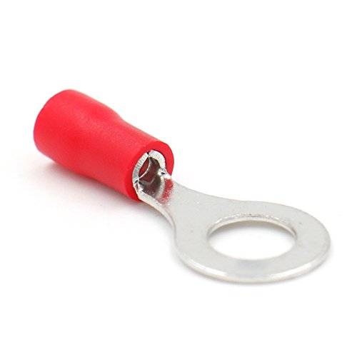 Baomain RV1.25-6 Red PVC Sleeve Insulated Ring Tongue Terminals 1000 Pcs