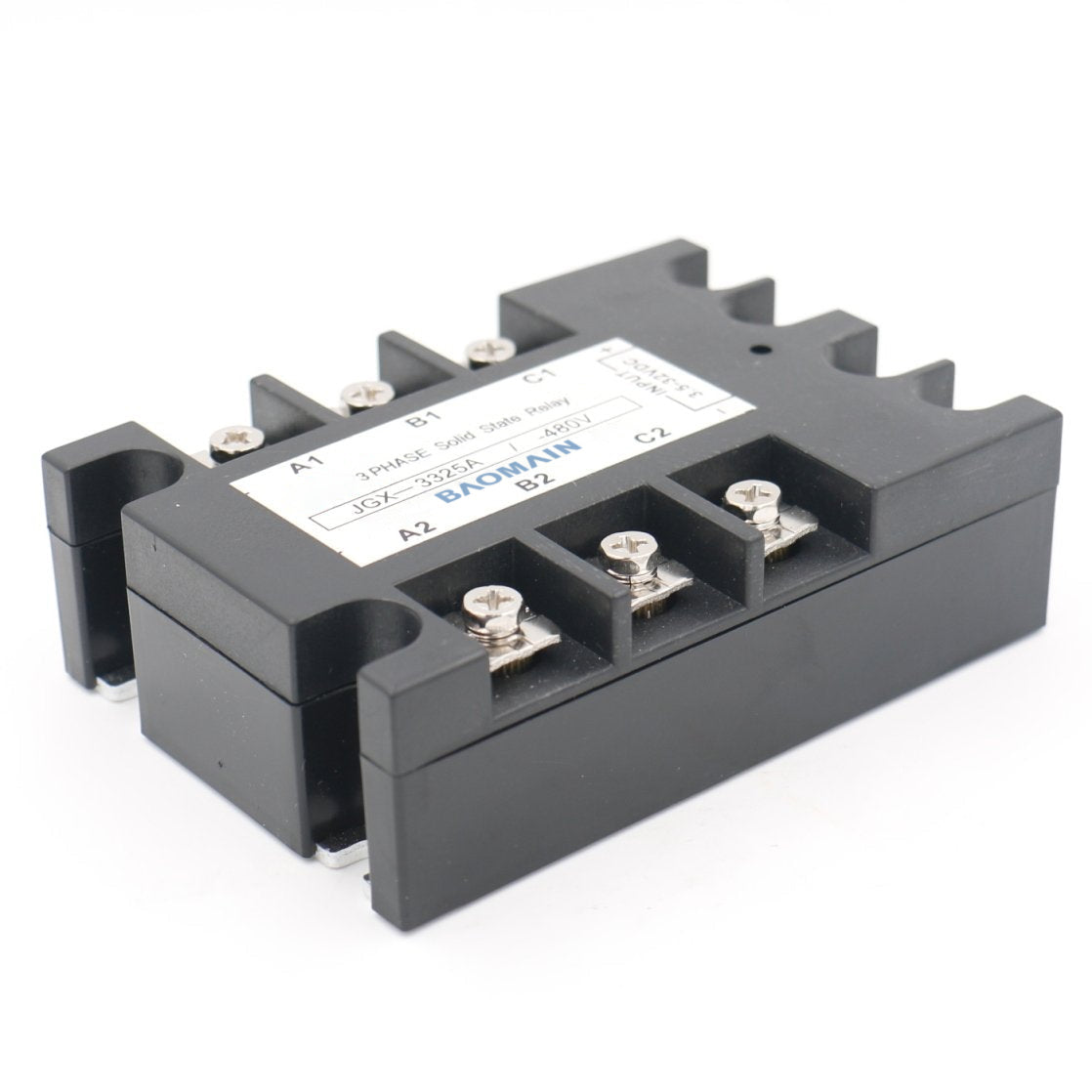 Baomain 3 Phase Solid State Relay JGX-3325A 3.5-32 VDC Input 480VAC 25 Amp Output - BAOMAIN