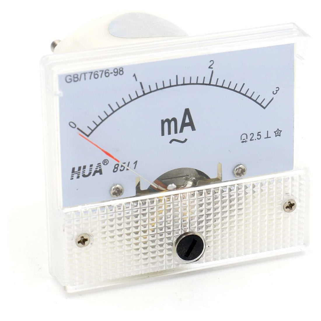 Baomain Analog 85L1 AC 0-3 mA/5 mA/10 mA/30 mA/200 A/500 mA Rechteckiges analoges Panel-Amperemeter