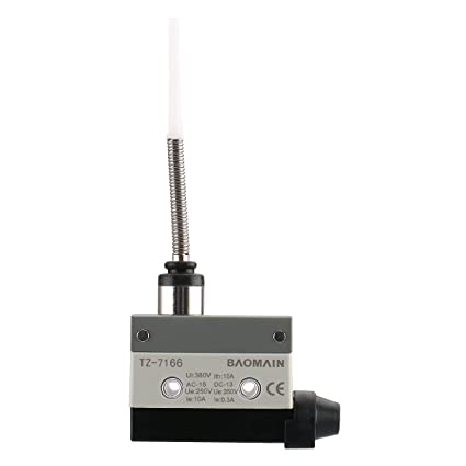 Baomain Endschalter Flexible Stange Momentantyp SPDT 1NC+1NO AC DC 380V 10A Mikroschalter TZ-7166