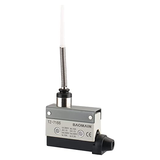 Baomain Endschalter Flexible Stange Momentantyp SPDT 1NC+1NO AC DC 380V 10A Mikroschalter TZ-7166