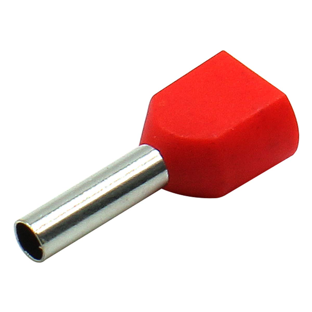 Baomain AWG 18/1.0mm² Wire Copper Crimp Connector Twin Insulated Ferrule Pin Cord End Terminal Red TE1008 Pack of 1000