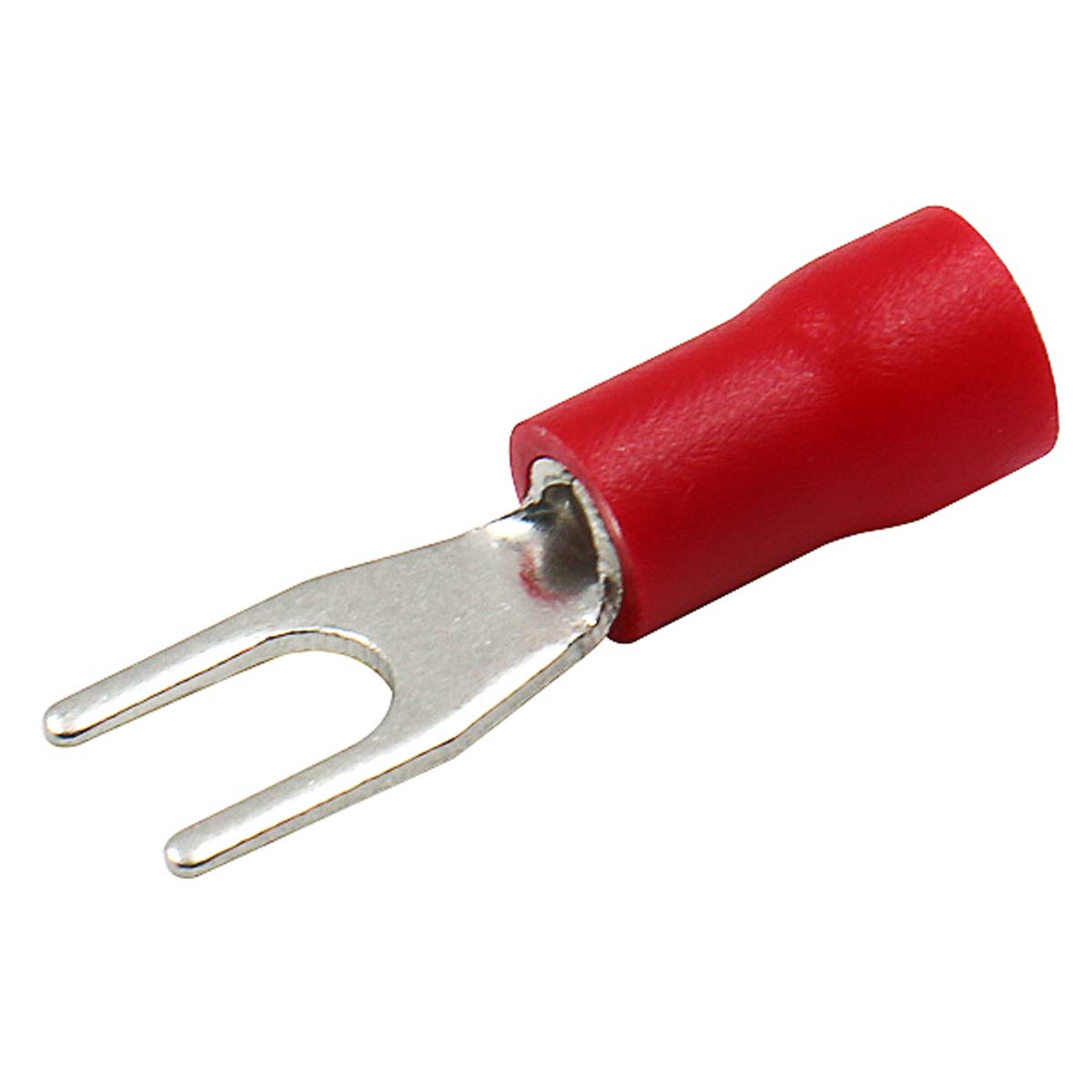 Baomain SV 1.25-3.5 Spade Terminal Vinyl Insulated - Single Crimp 0.5-1.5 qmm 22-16 Wire Size, 6 3.5mm Stud Size Red 1000pcs