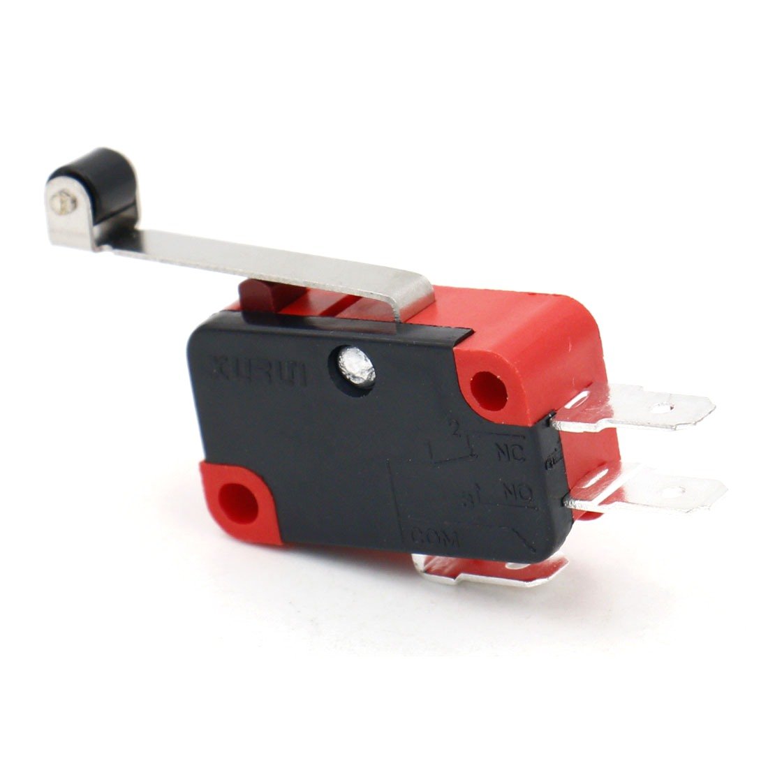 Baomain Mikro-Endschalter V-156-1C25, langes Scharnier, Rollenarm, SPDT, Schnappverschluss, Home LOT