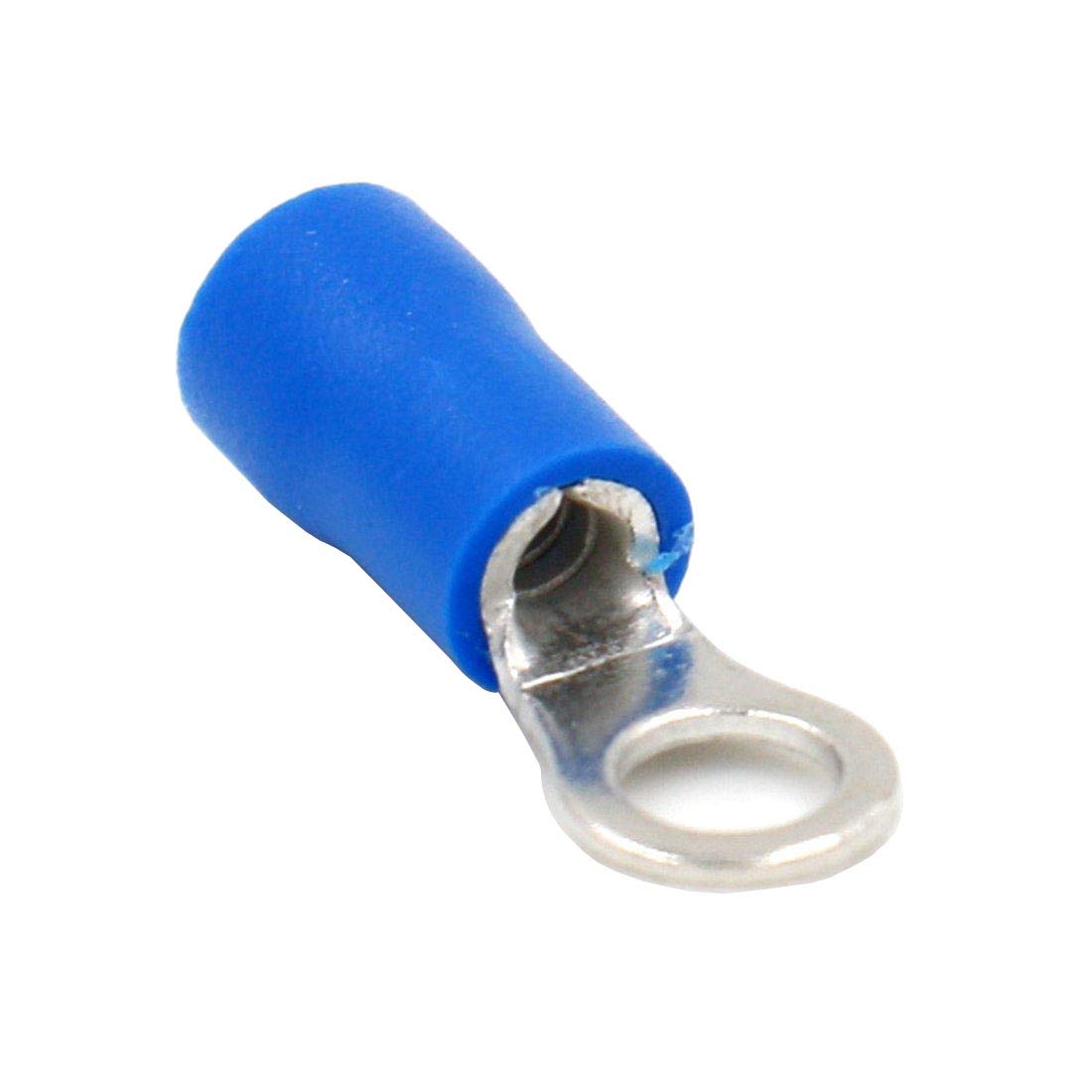 Baomain Ring Terminals Connector RV2-4 AWG 16-14 Blue Cap Insulated 1000 pcs