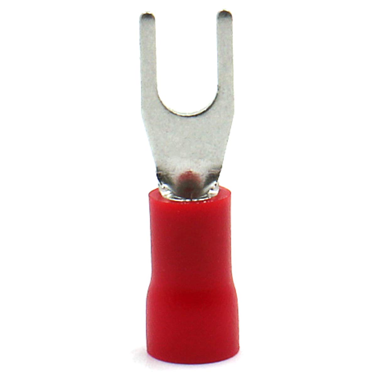 Baomain SV 1.25-3.5 Spade Terminal Vinyl Insulated - Single Crimp 0.5-1.5 qmm 22-16 Wire Size, 6 3.5mm Stud Size Red 1000pcs
