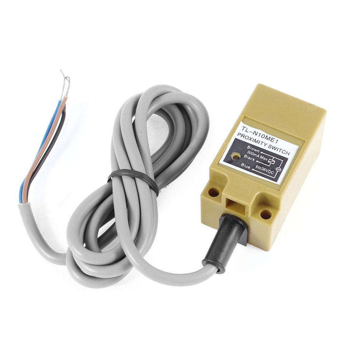 Baomain Quadratischer induktiver Näherungssensorschalter TL-N10ME1 DC12-24V (10-30V) NPN NO, 10mm Erfassungsabstand 3-adrig