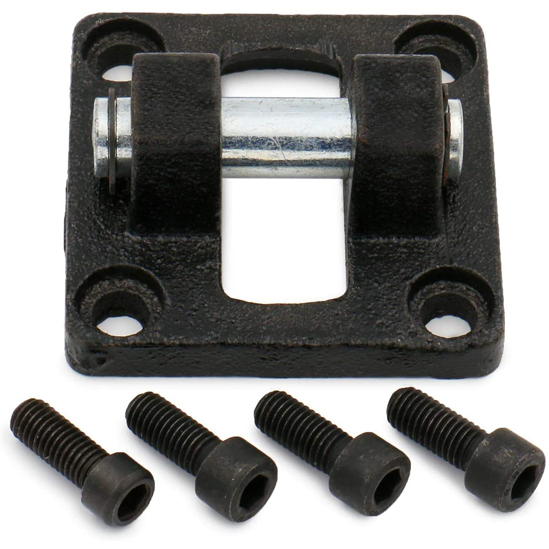 Baomain Fußflansch CB-63 für Fußmontagearbeiten für pneumatischen SC63-Zylinder mit 4 Schrauben