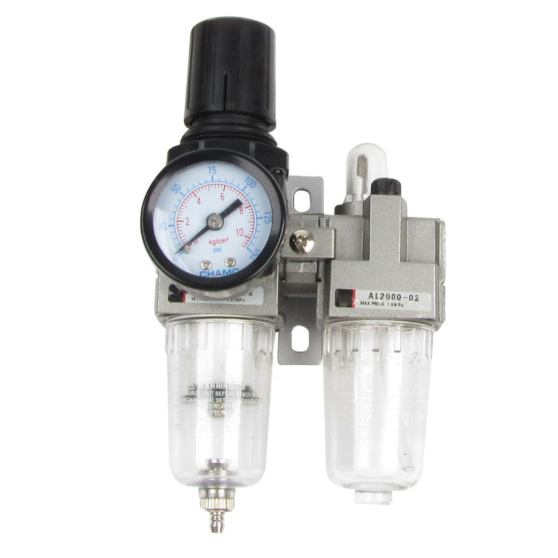 Baomain Luftquellenbehandlung AC2010-02 0,05-0,85 MPa pneumatischer Filterregler mit Manometer