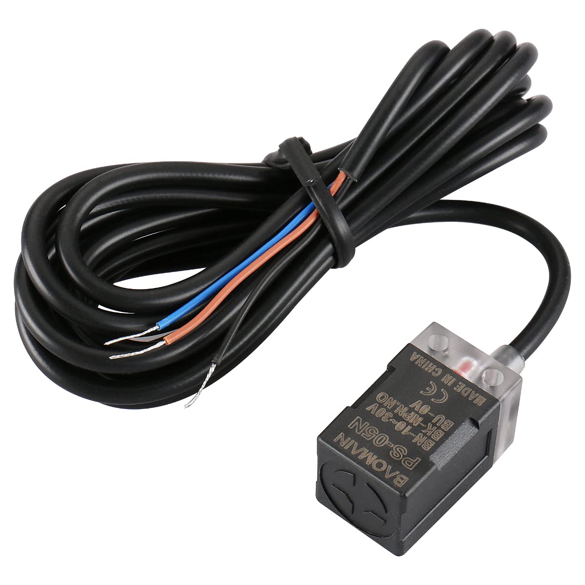 Baomain Approach Induktiver Näherungssensorschalter PS-05N NPN NO 10-30 V, 5 mm Erfassungsabstand 3-adrig