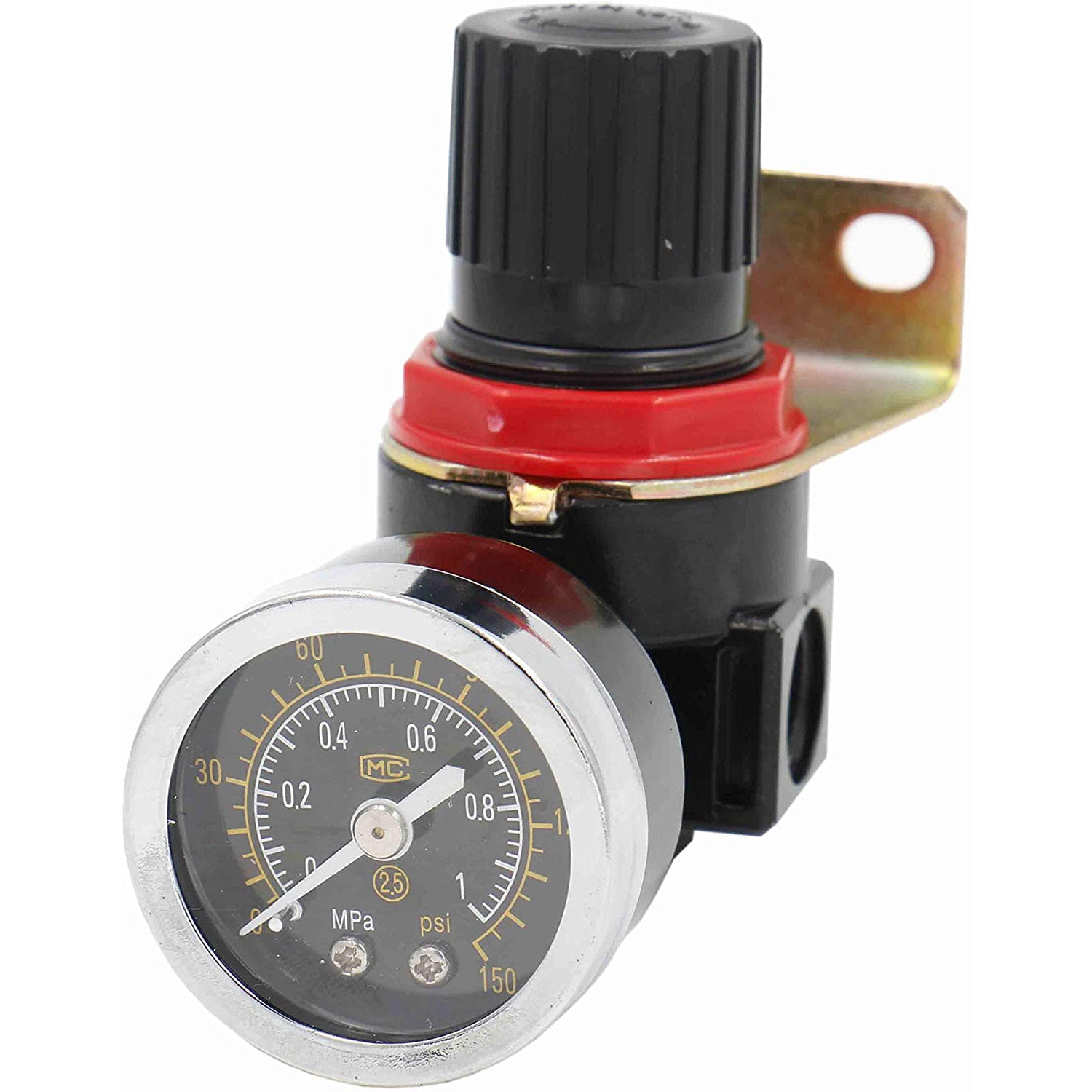 Baomain Pneumatischer Druckregler zur Luftquellenbehandlung AR-2000 PT 1/4 Zoll, 0–1 MPa (0–150 psi)