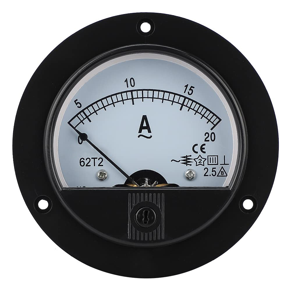 Baomain Analoges Amperemeter 62T2 AC 0-1A/3A/5A/10A/20A/30A/50A Analoger Stromtester Elektrische Prüfung Zeigermessgerät Spannungsmessgerät Klasse 2,5 CE-gelistet