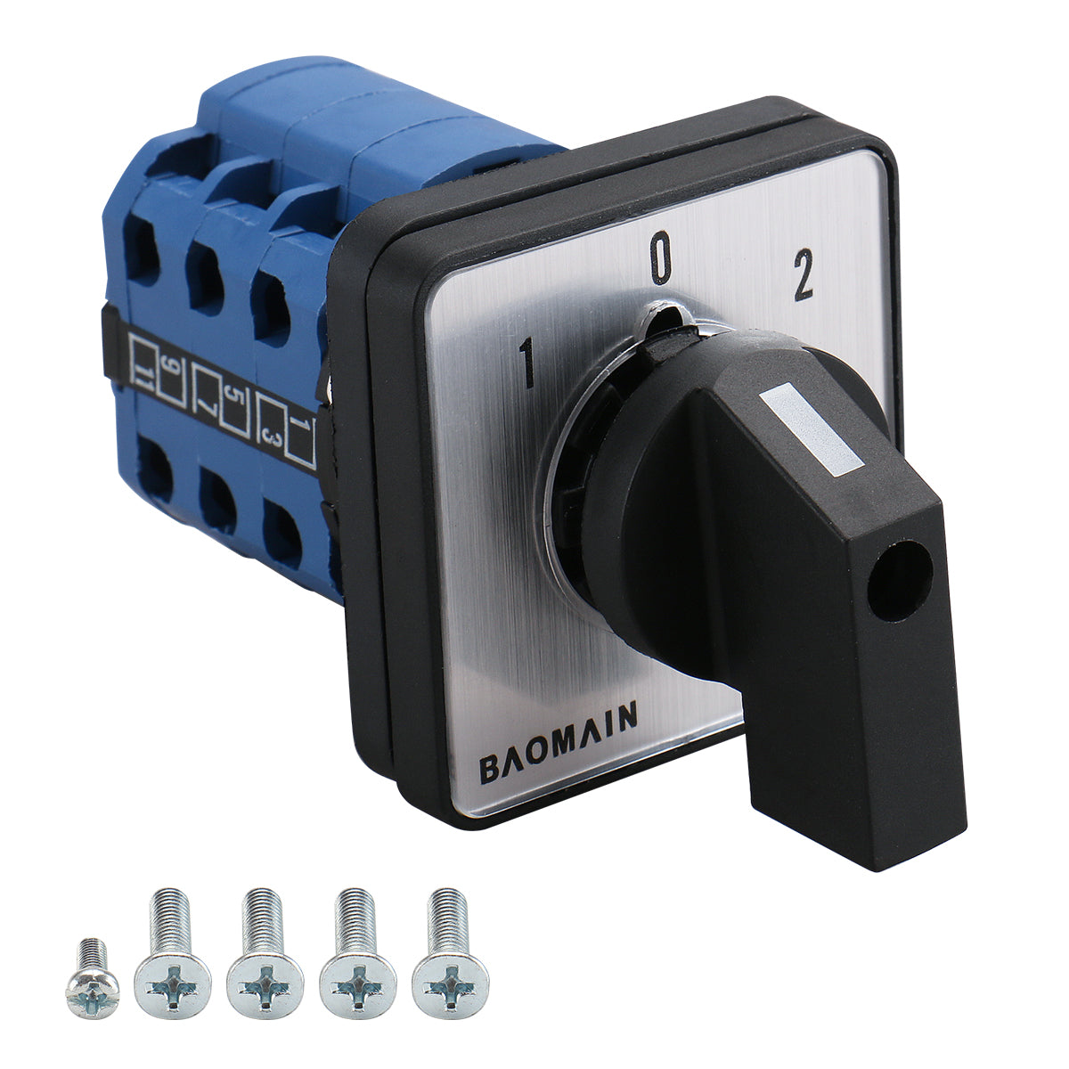Baomain Changeover Rotary Cam Switch 20A SZW26-20/D303.3 660V On-Off-On 3 Positions 12 Terminals - BAOMAIN