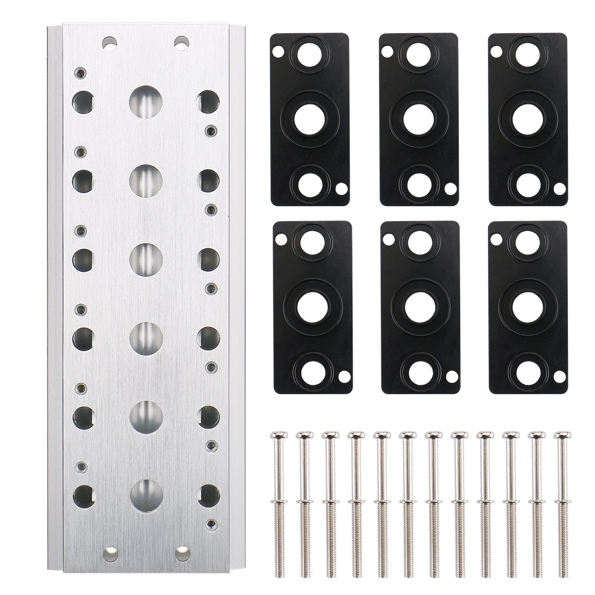 Baomain Mainfold-Basisbuchse, 1/4 Zoll PT-Gewinde für 4V210 (4V200M) pneumatisches Magnetventil