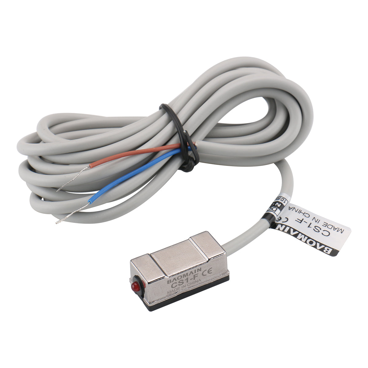 Baomain Air Cylinder Magnetic Sensor Switch CS1-F DC10-30V 100mA 10W NO Function with LED Indicator